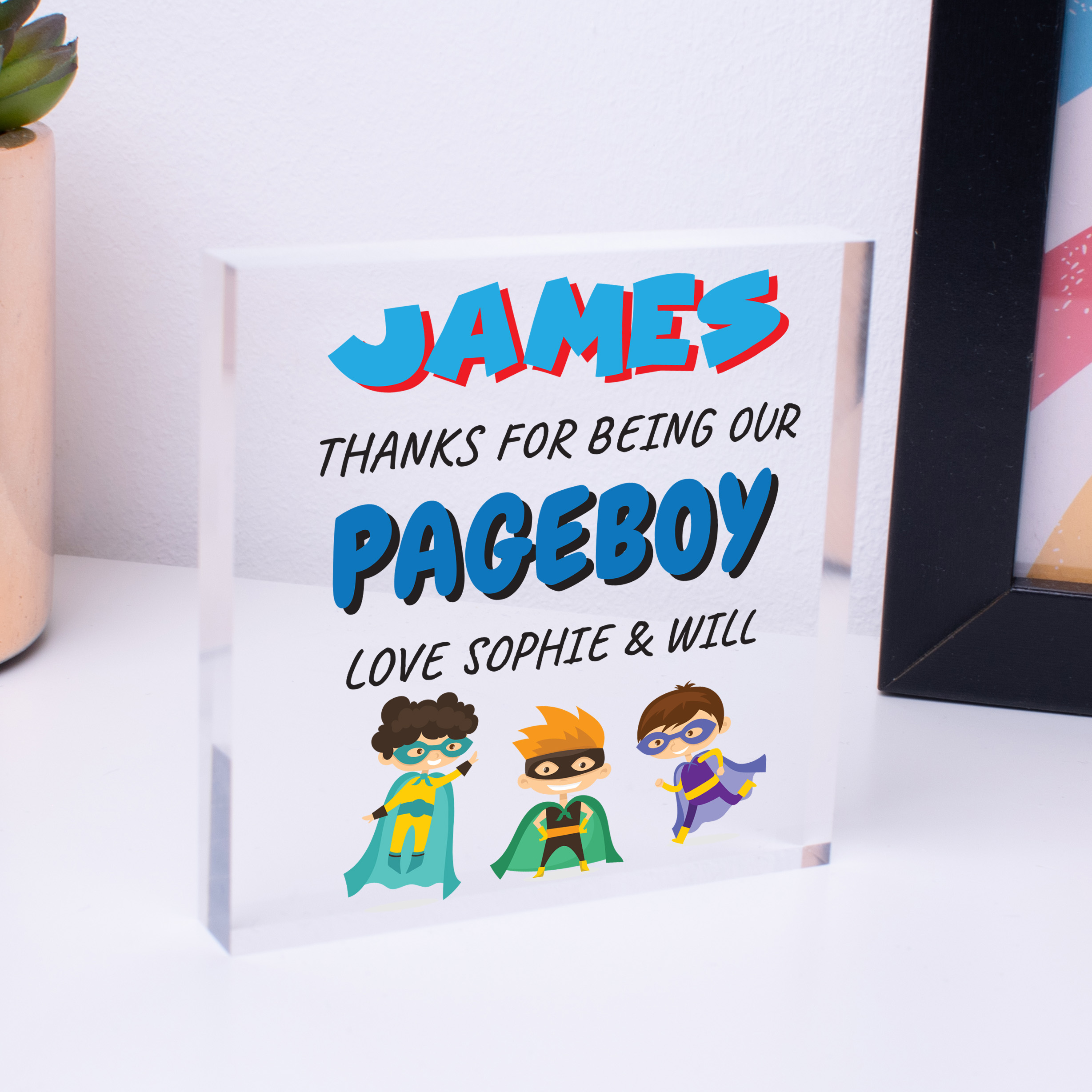 Page boy thank you hot sale gifts