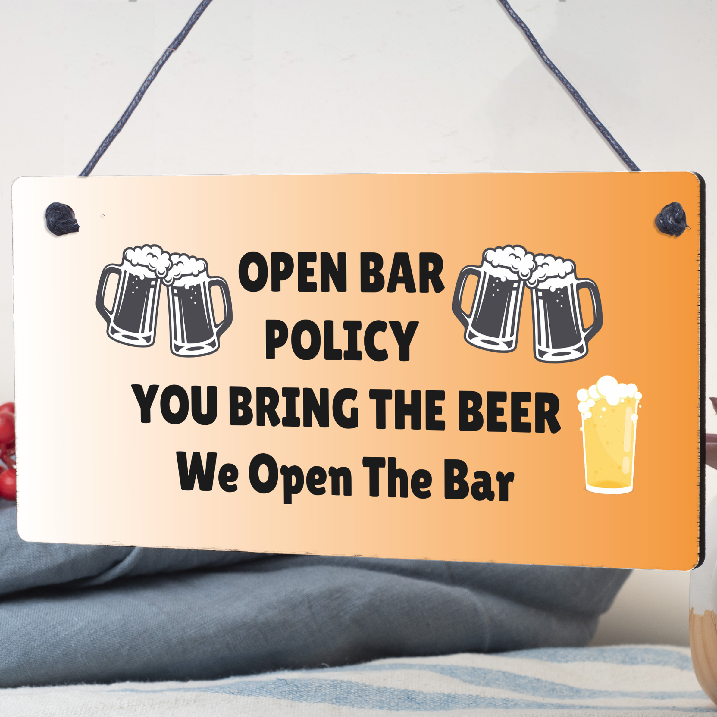 Funny Bar Sign Man Cave Pub Bar Sign Hanging Sign Gift For Him Beer Gift - Picture 1 of 10