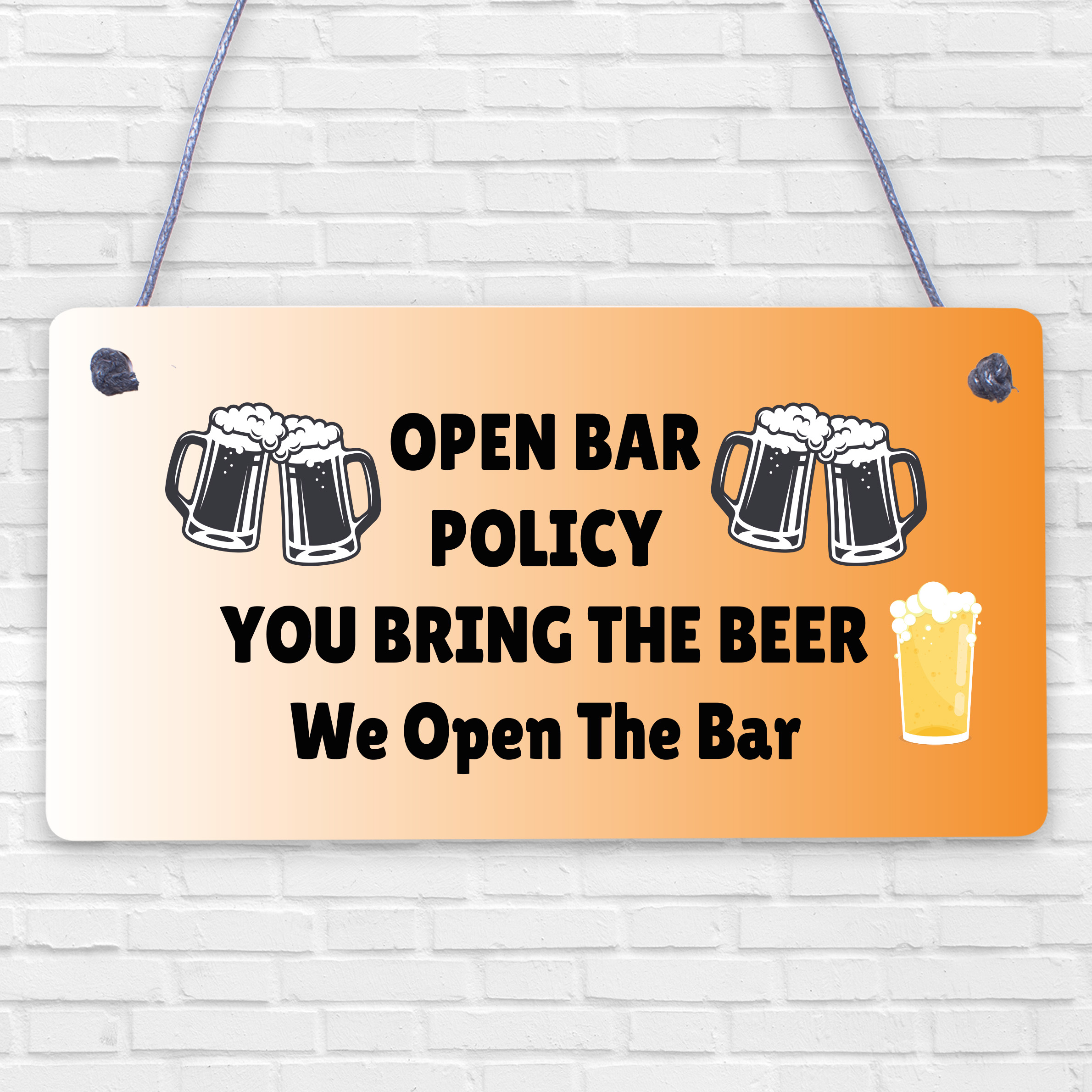 Funny Bar Sign Man Cave Pub Bar Sign Hanging Sign Gift For Him Beer Gift - Picture 6 of 10