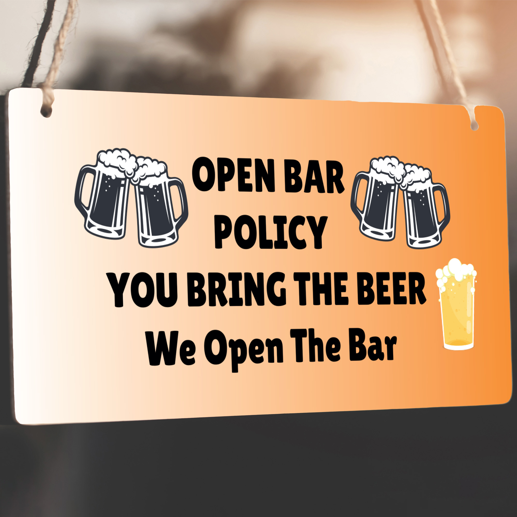 Funny Bar Sign Man Cave Pub Bar Sign Hanging Sign Gift For Him Beer Gift - Picture 9 of 10